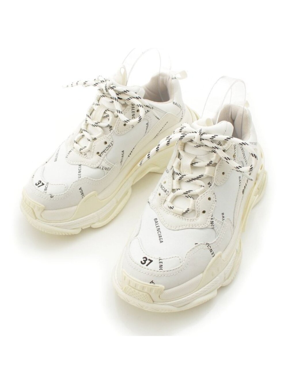 Balenciaga Triple S Logo Sneakers White